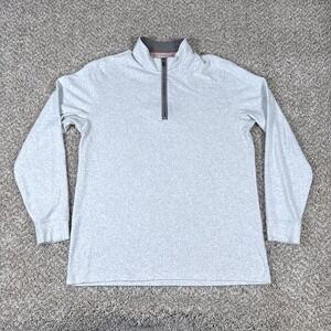 The Normal Brand Quarter Zip Pullover Mens XLT Heather Gray Cotton Blend Tall